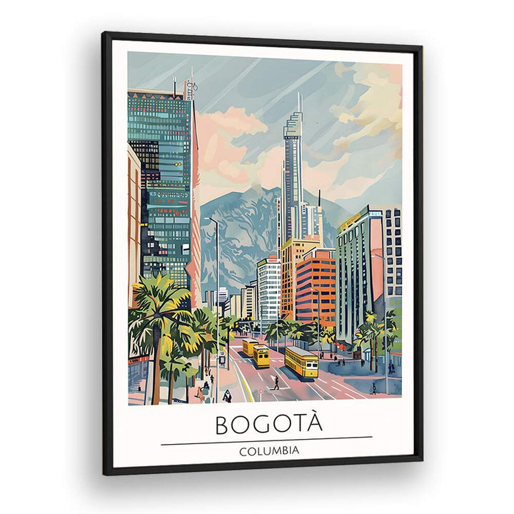 bogota-columbia travel posters in Black Plain Frame