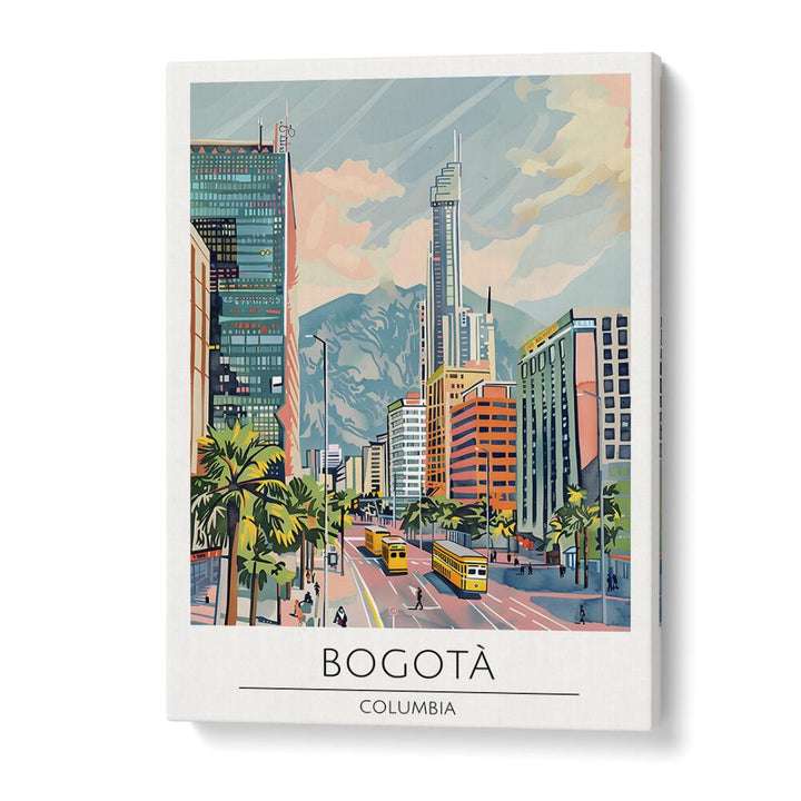 bogota-columbia travel posters in Gallery Wrap