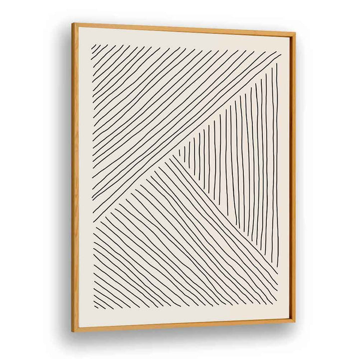 boho line series i by jay stanley geometric paintings in Oak Wood Plain Frame