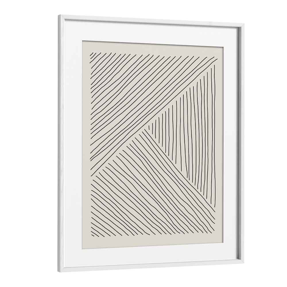 boho line series i by jay stanley geometric paintings in White Frame With Mount