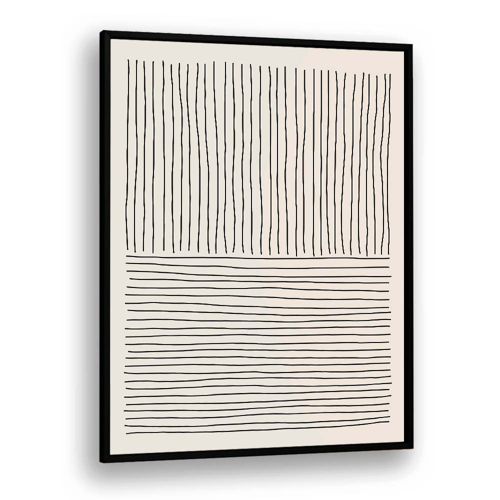 boho line series ii by jay stanley geometric paintings in Black Plain Frame