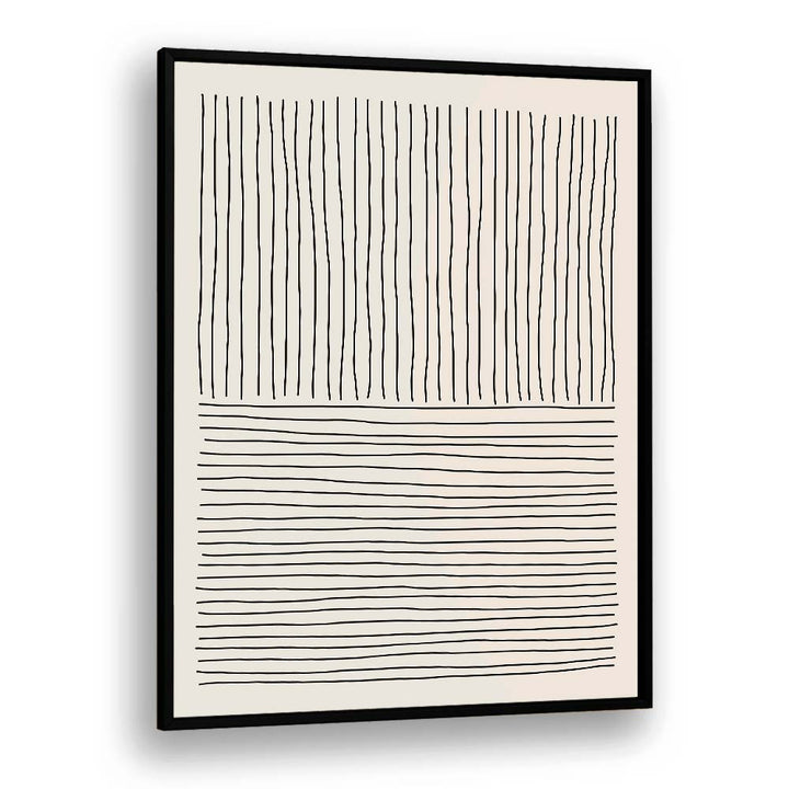 boho line series ii by jay stanley geometric paintings in Black Plain Frame