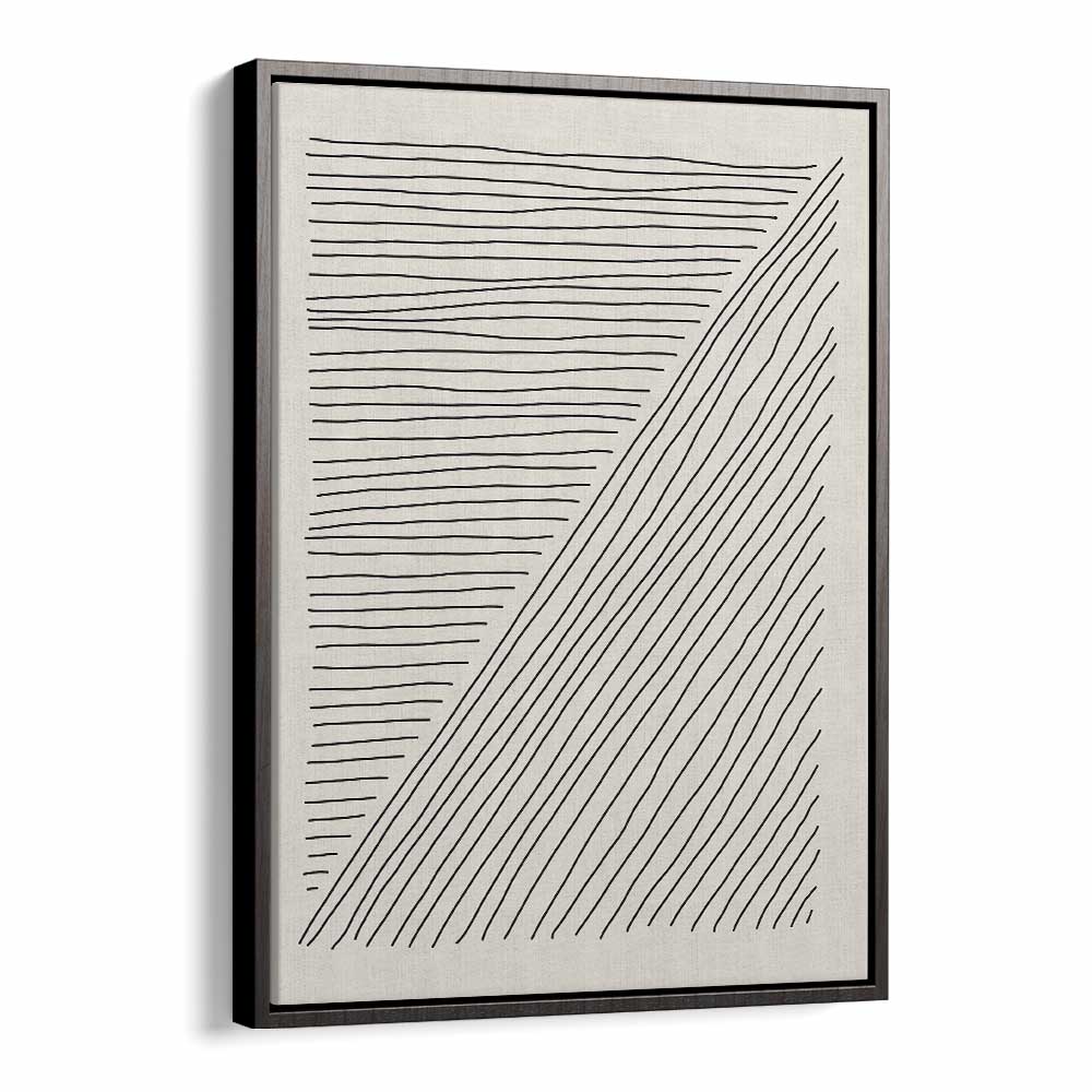 boho line series iii by jay stanley geometric paintings in Black Floater Frame