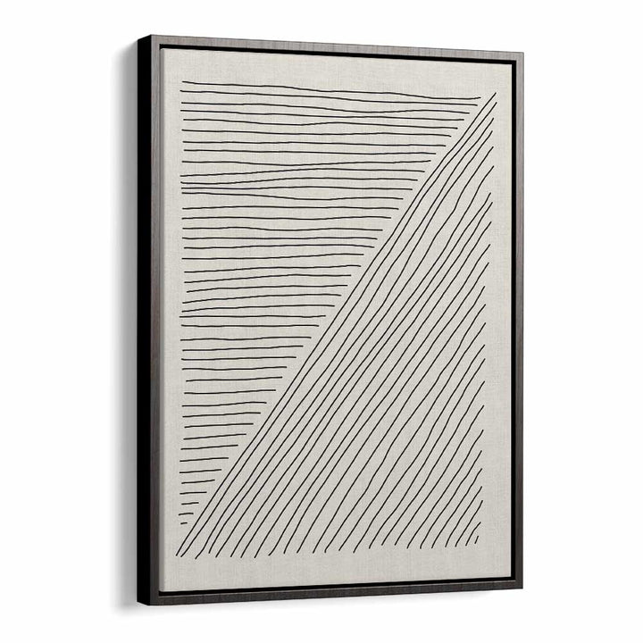 boho line series iii by jay stanley geometric paintings in Black Floater Frame