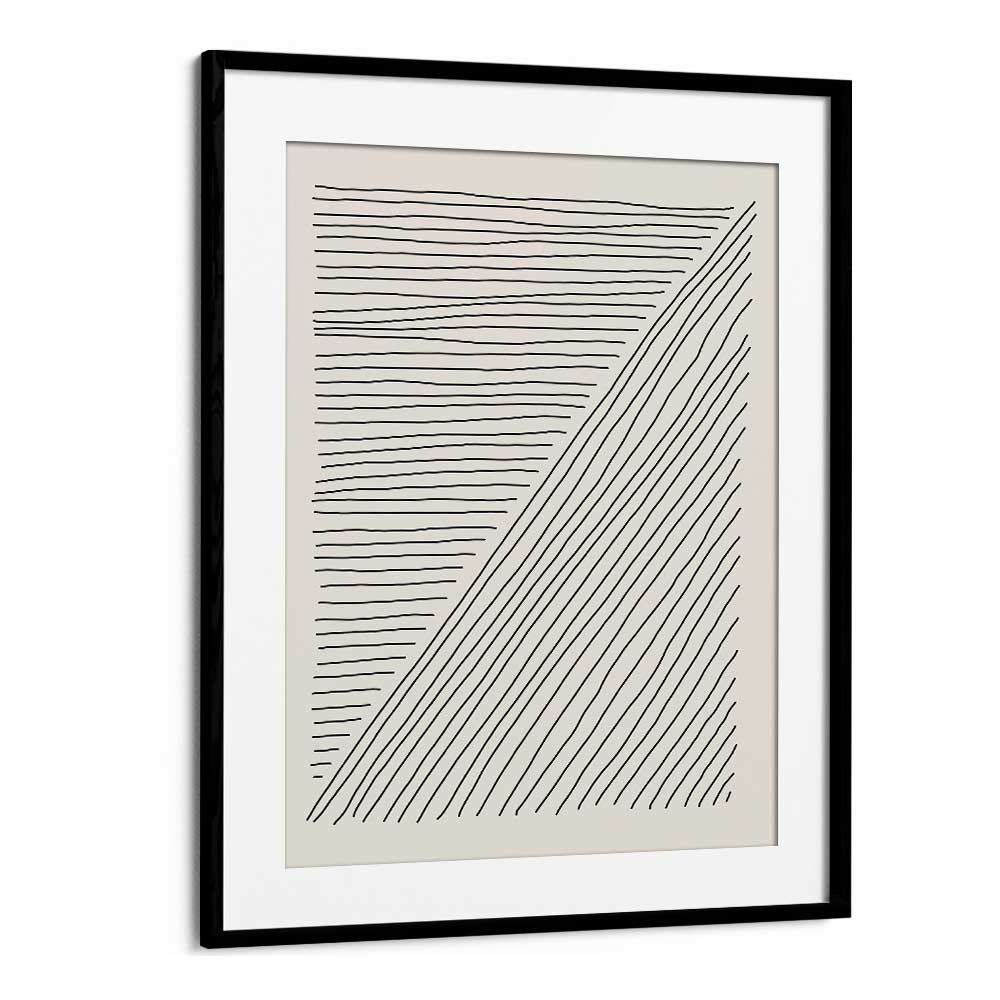 boho line series iii by jay stanley geometric paintings in Black Frame With Mount