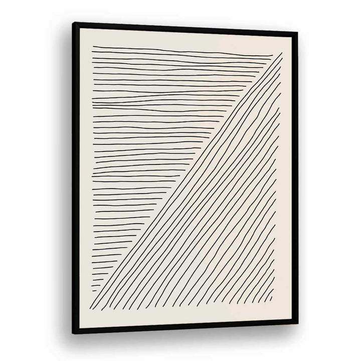 boho line series iii by jay stanley geometric paintings in Black Plain Frame