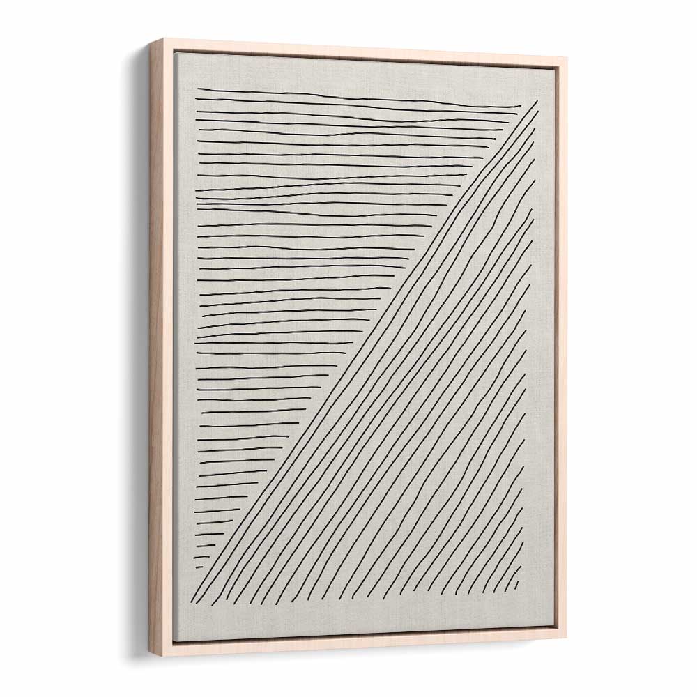 boho line series iii by jay stanley geometric paintings in Oak Wood Floater Frame