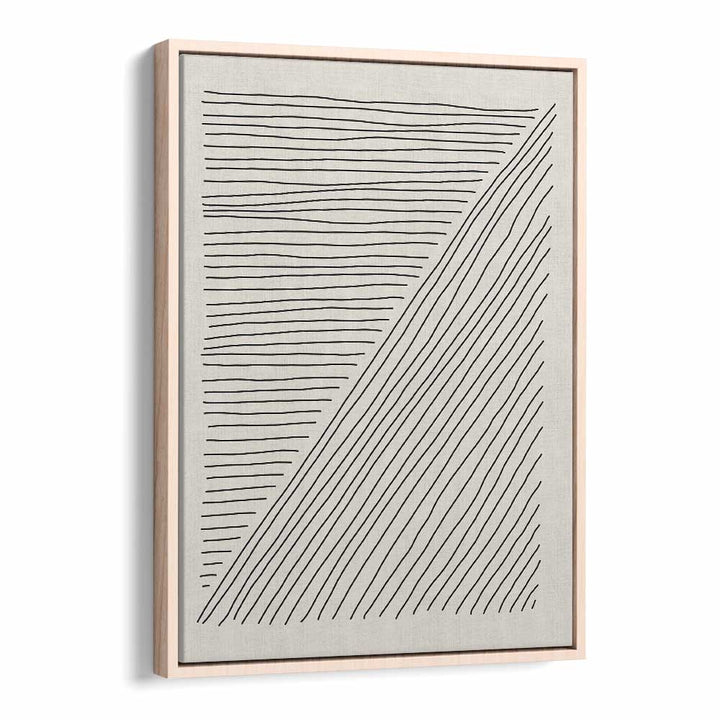 boho line series iii by jay stanley geometric paintings in Oak Wood Floater Frame