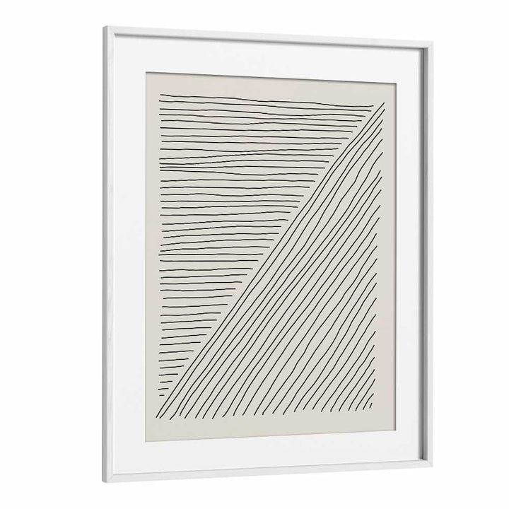 boho line series iii by jay stanley geometric paintings in White Frame With Mount