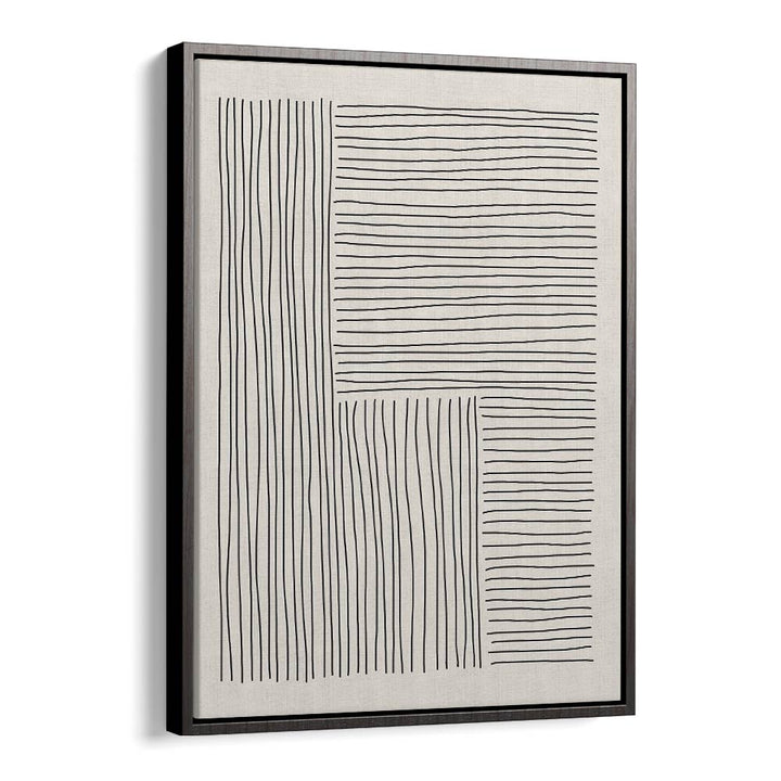 boho line vibes iv by jay stanley geometric paintings in Black Floater Frame