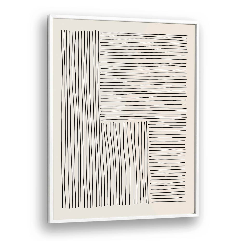 boho line vibes iv by jay stanley geometric paintings in White Plain Frame