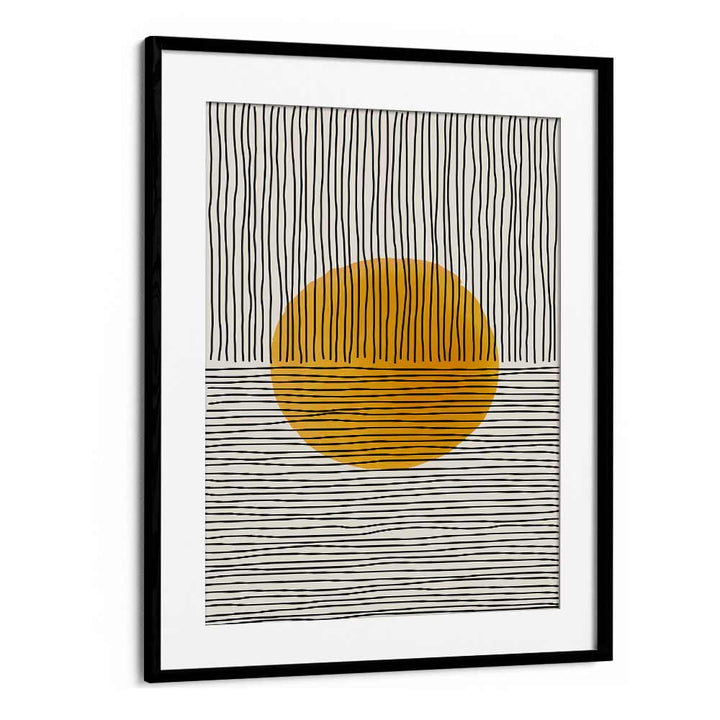 boho suns series iii by jay stanley geometric paintings in Black Frame With Mount