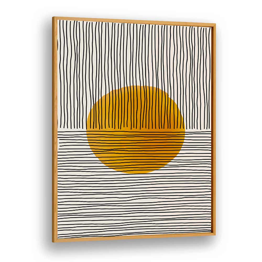 boho suns series iii by jay stanley geometric paintings in Oak Wood Plain Frame