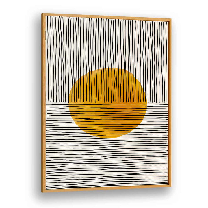 boho suns series iii by jay stanley geometric paintings in Oak Wood Plain Frame