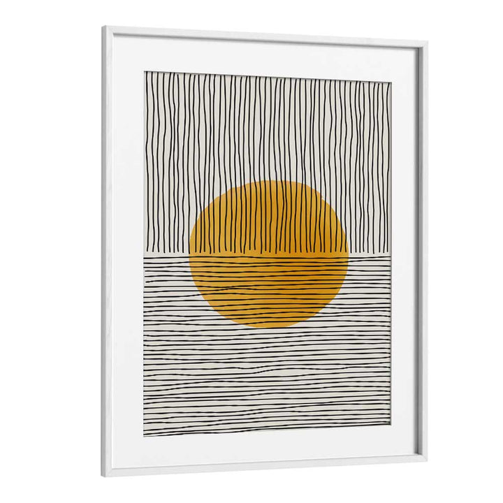 boho suns series iii by jay stanley geometric paintings in White Frame With Mount