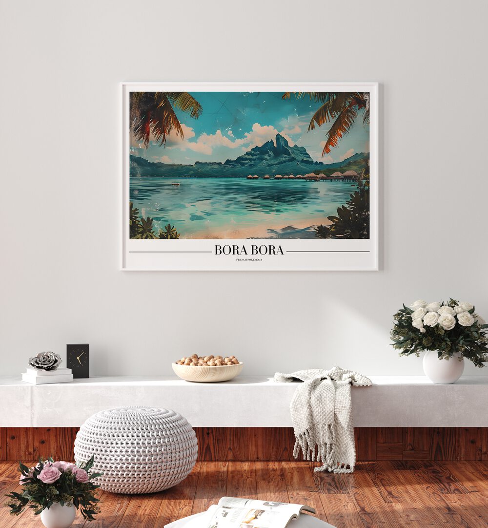 bora bora-french polynesia II travel posters Artwork III placed on a Wall 