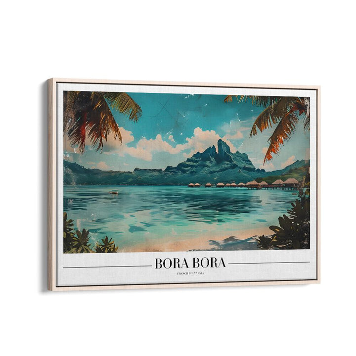 bora bora-french polynesia II travel posters in Oak Wood Floater Frame