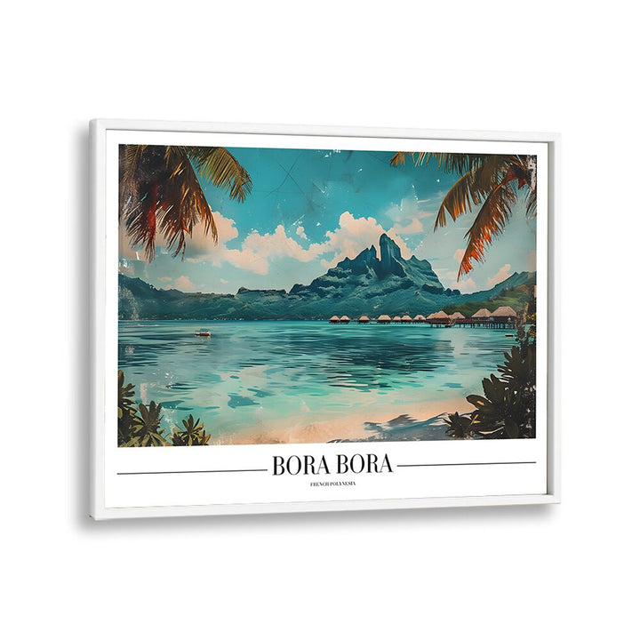 bora bora-french polynesia II travel posters in White Plain Frame