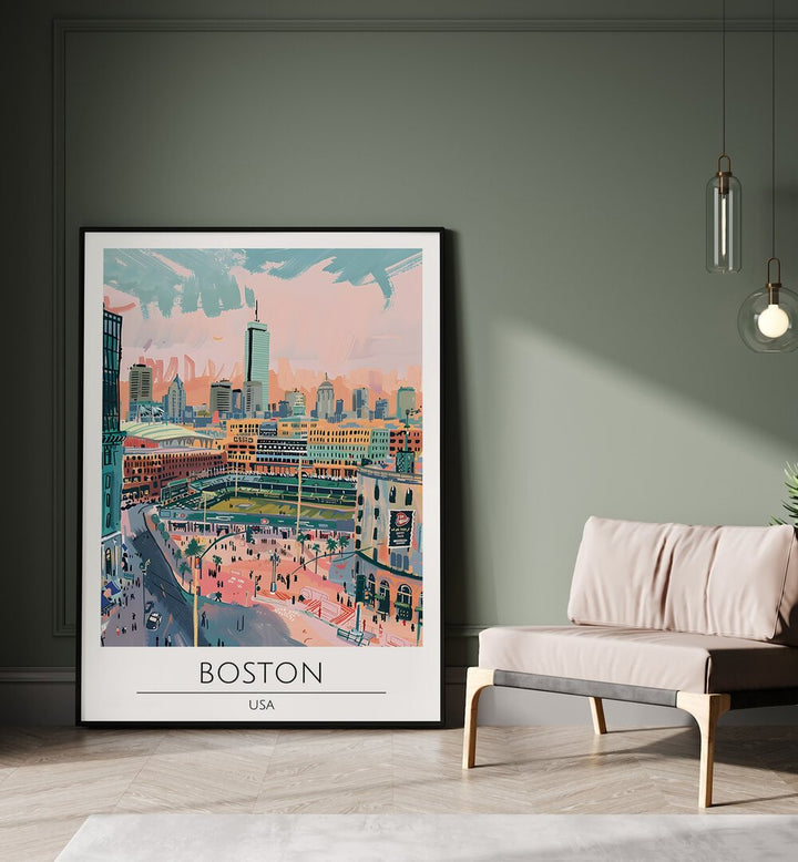 boston-usa travel posters Artwork I placed on a Wall