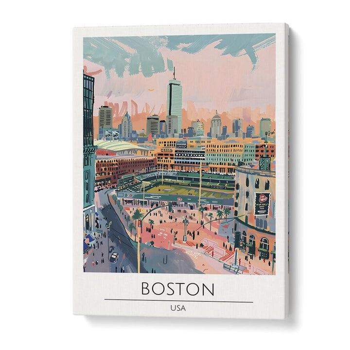 boston-usa travel posters in Gallery Wrap