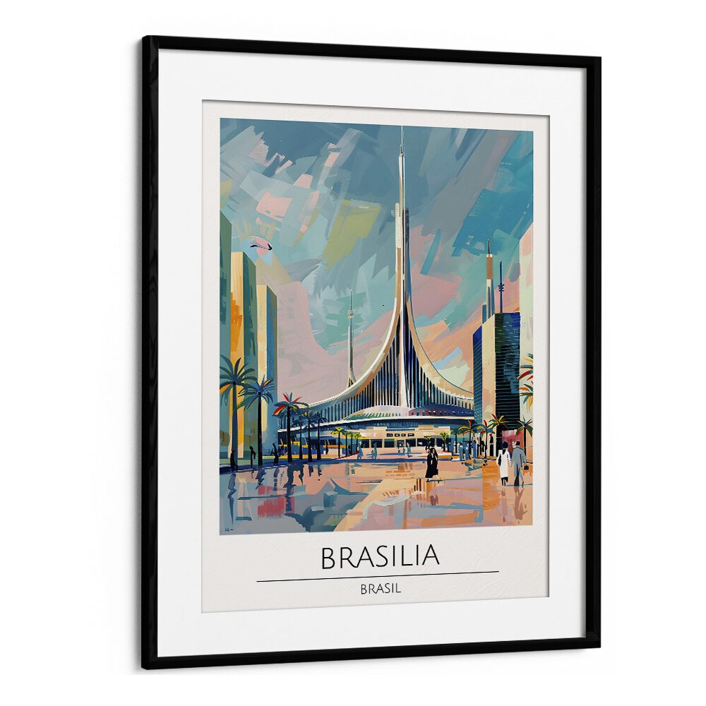 brasilia-brasil travel posters in Black Frame With Mount