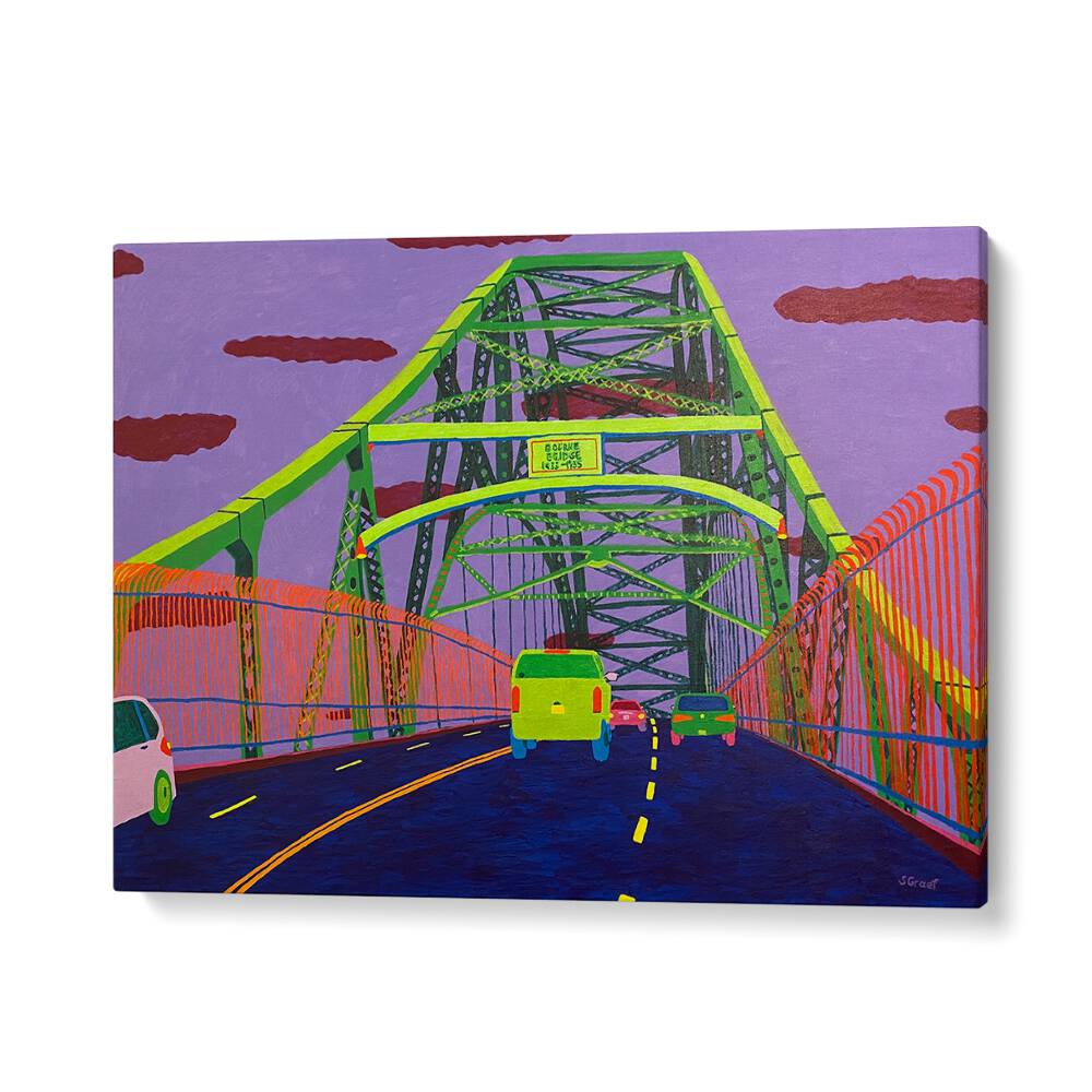 bridge to cape cod landscape art prints in Gallery Wrap