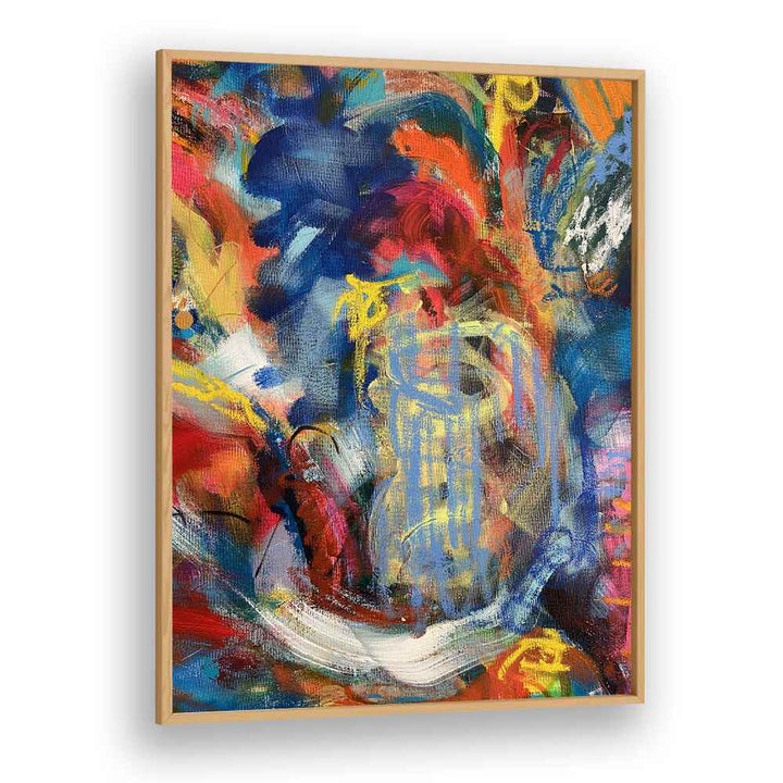 bronx wall iii abstract paintings in Oak Wood Plain Frame