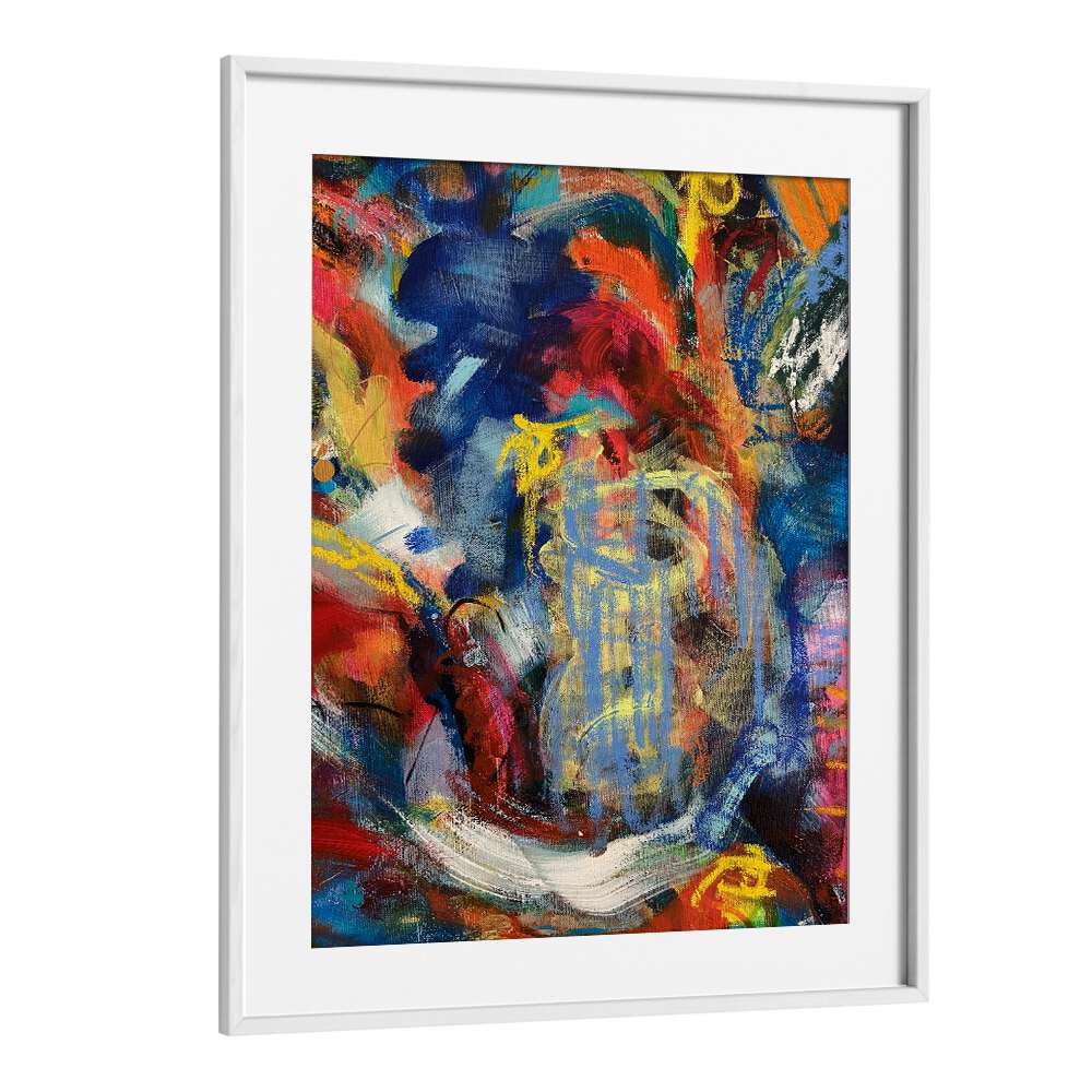 bronx wall iiiabstract paintings in White Frame With Mount