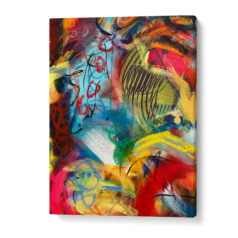 bronx wall iv abstract paintings in Gallery Wrap