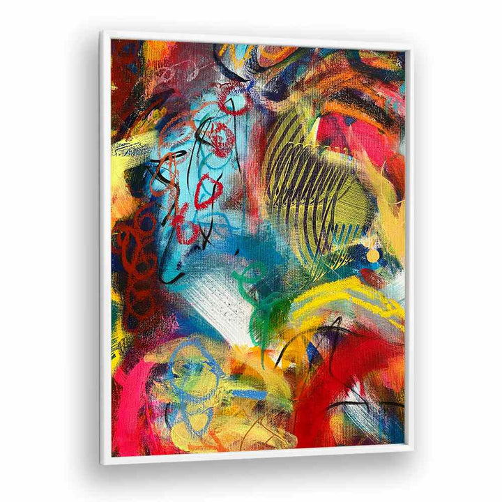 bronx wall iv abstract paintings in White Plain Frame