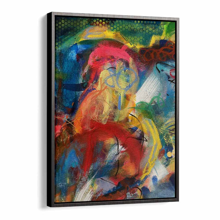 bronx wall v abstract paintings in Black Floater Frame