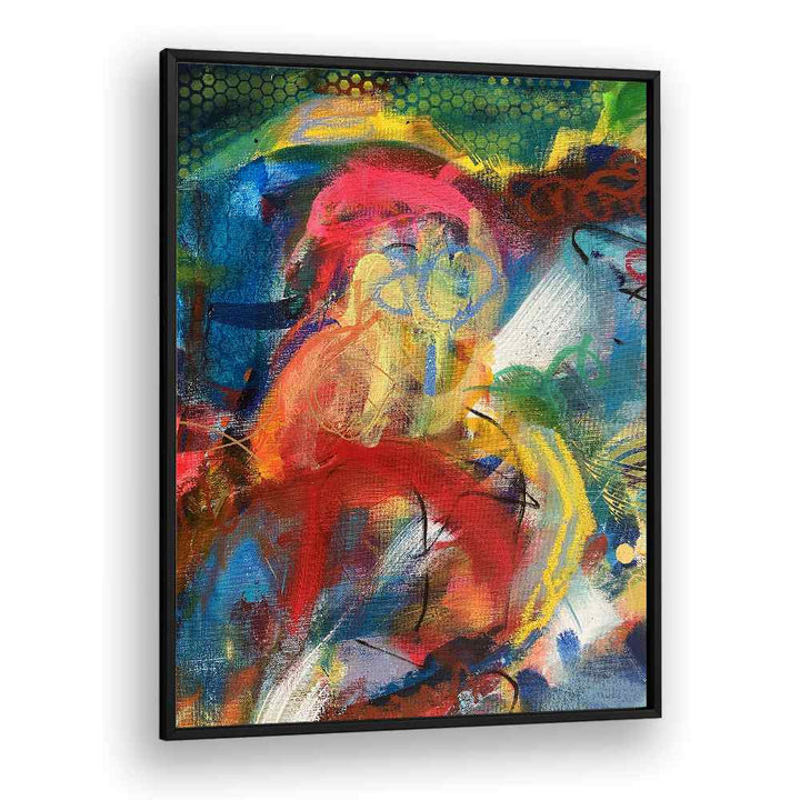 bronx wall v abstract paintings in Black Plain Frame