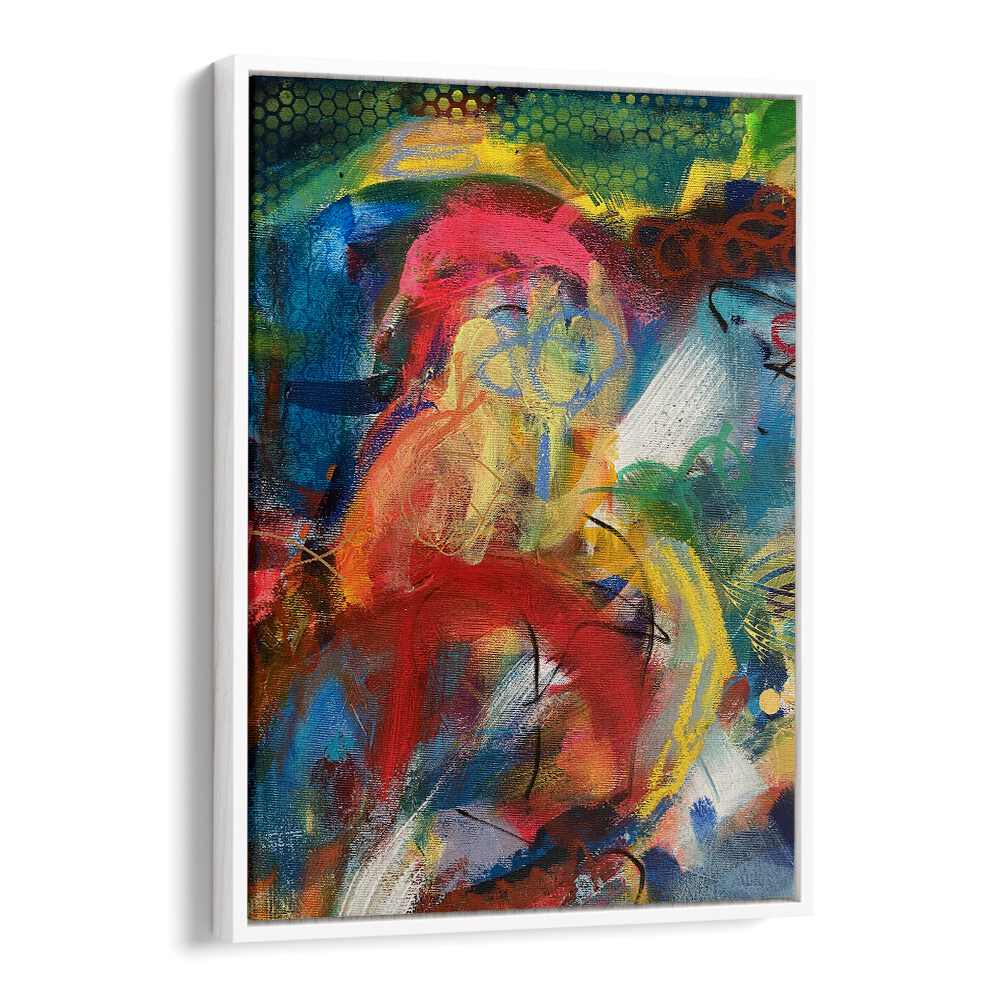 bronx wall v abstract paintings in White Floater Frame