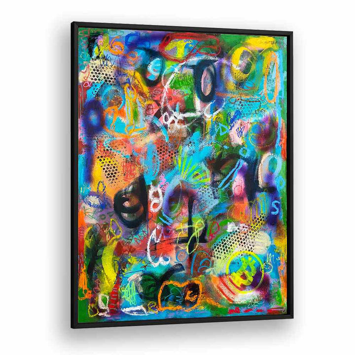 bronxfitti abstract paintings in Black Plain Frame