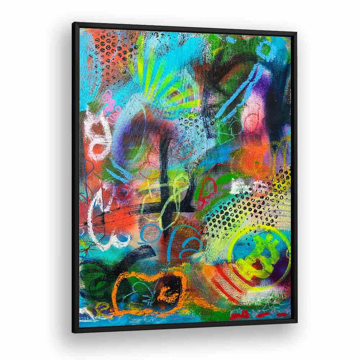 bronxfitti i abstract paintings in Black Plain Frame