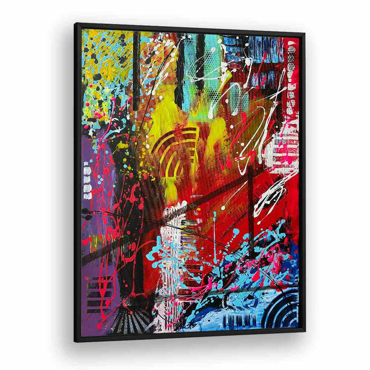 bronxfitti ii abstract paintings in Black Plain Frame