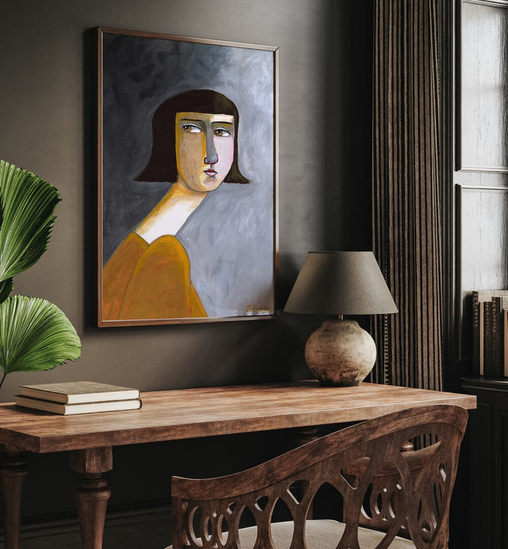 Captivating BROWNS EYES, PORTRAITS art piece enhances your space with vibrant colors and striking women's illustrations.