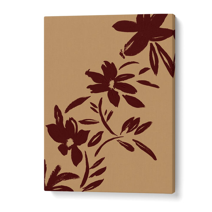 brushstrokes flowers Vintage paintings in Gallery Wrap