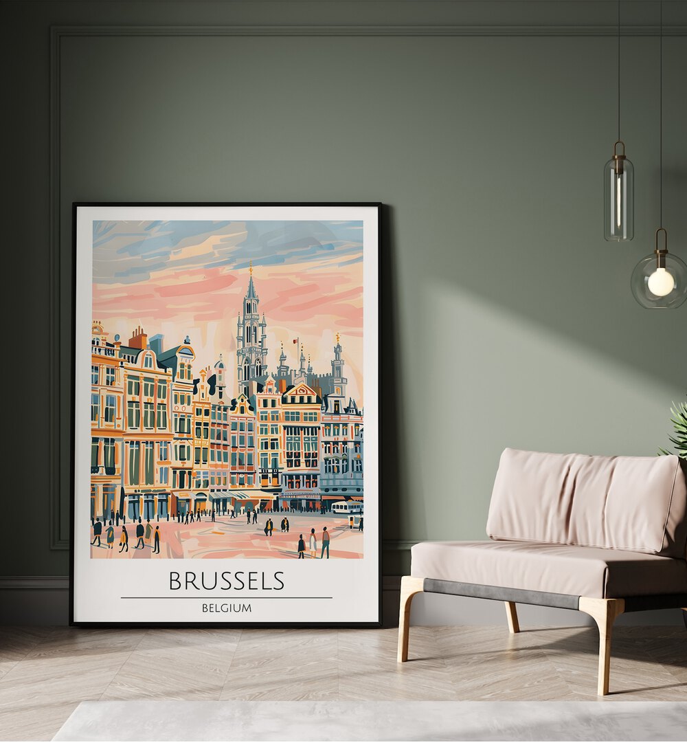 brussels-belgium travel posters Artwork I placed on a Wall