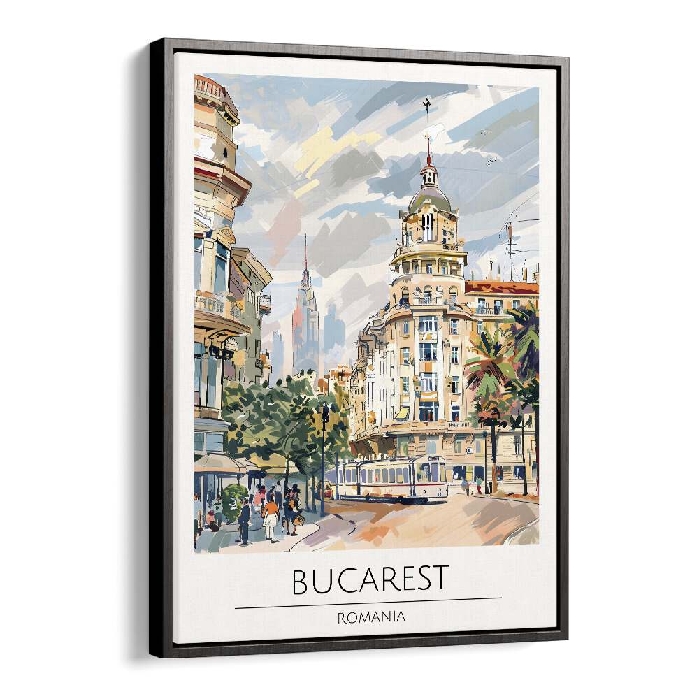 bucarest-romania travel posters in Black Floater Frame