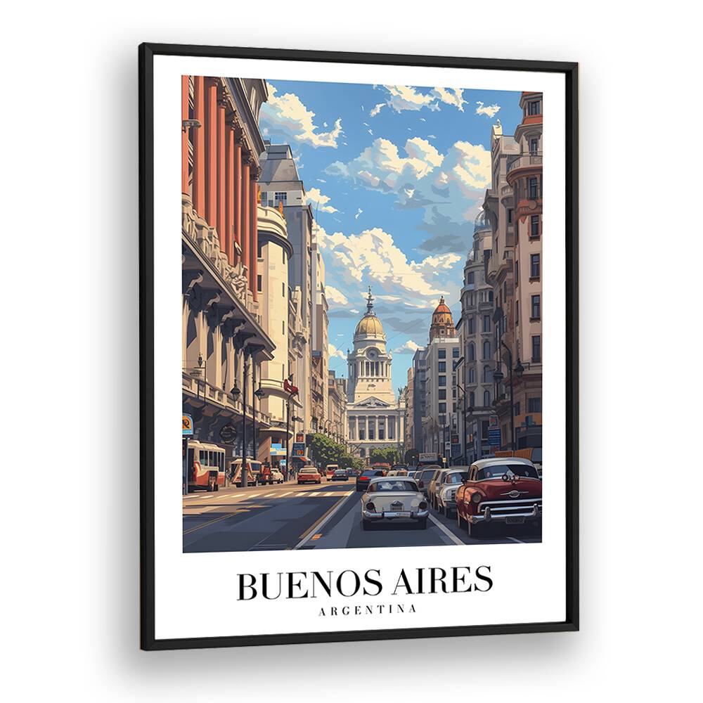 buenos aires-argentina II travel posters in Black Plain Frame