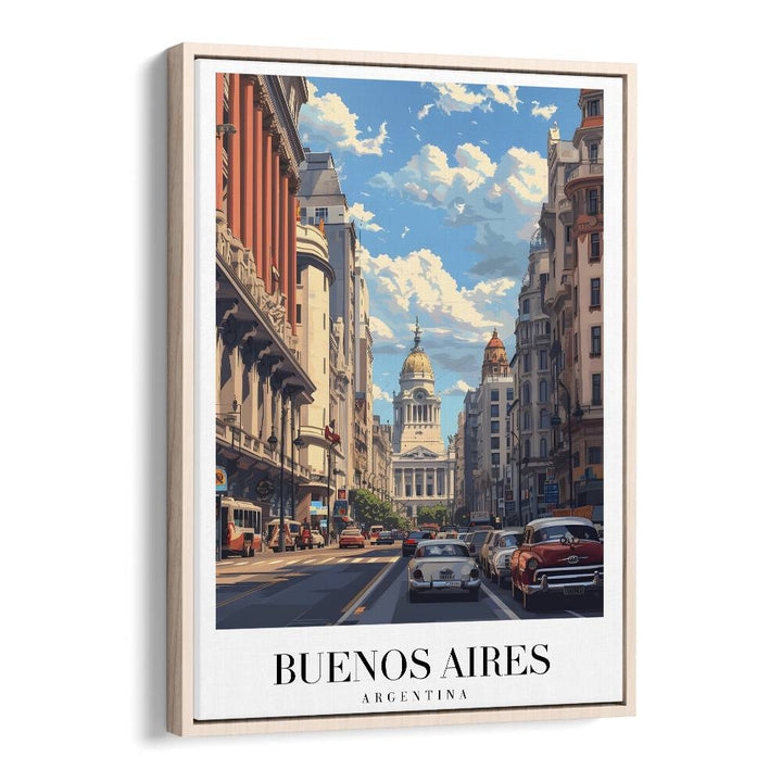 buenos aires-argentina II travel posters in Oak Wood Floater Frame