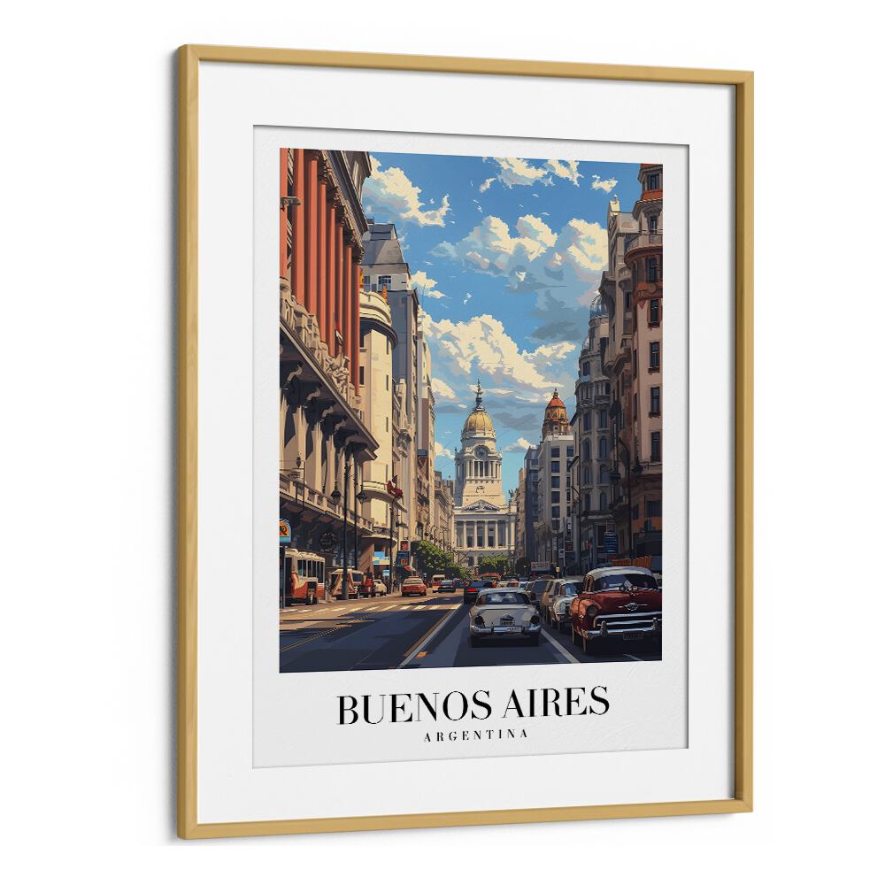 buenos aires-argentina II travel posters in Oak Wood Frame With Mount