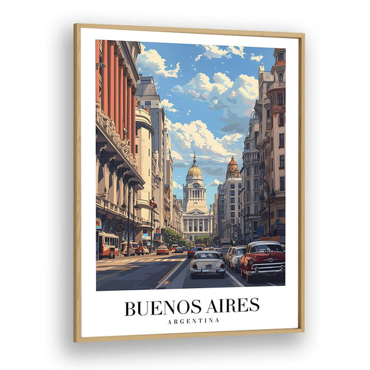 buenos aires-argentina II travel posters in Oak Wood Plain Frame