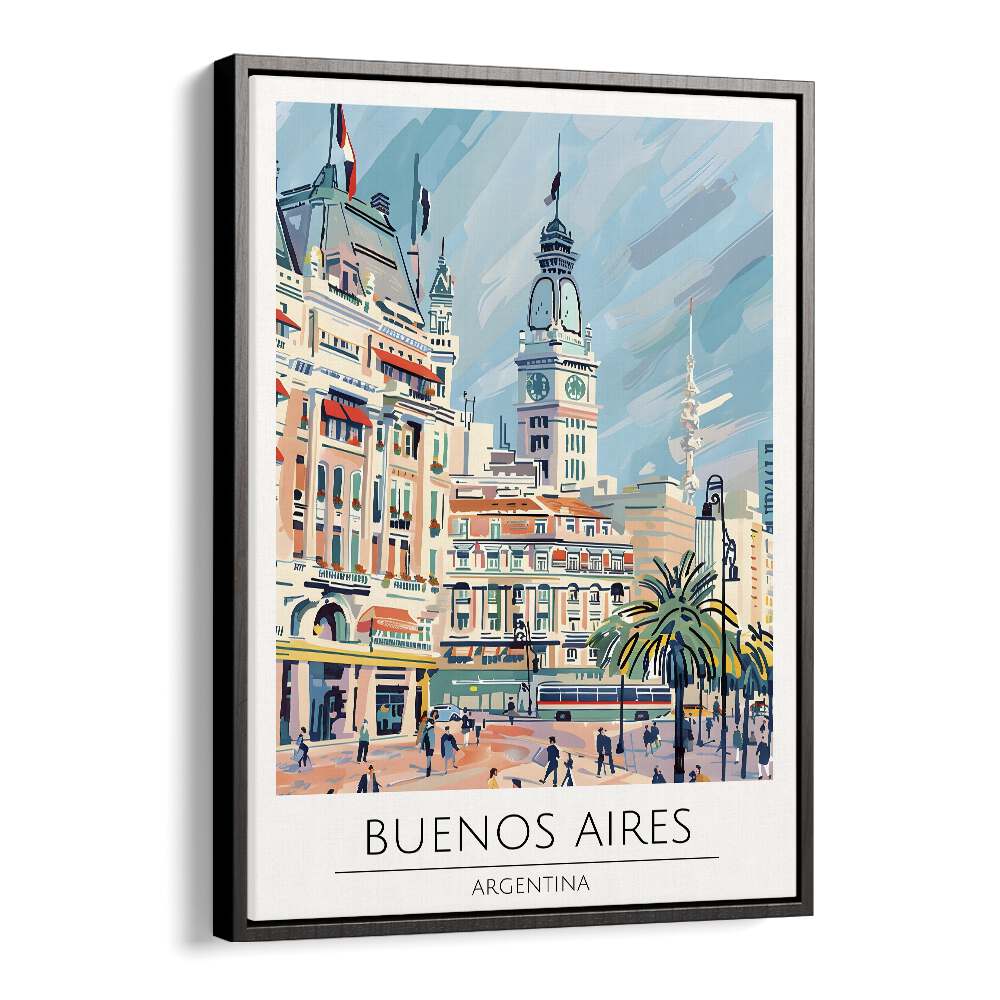 buenos aires-argentina travel posters in Black Floater Frame