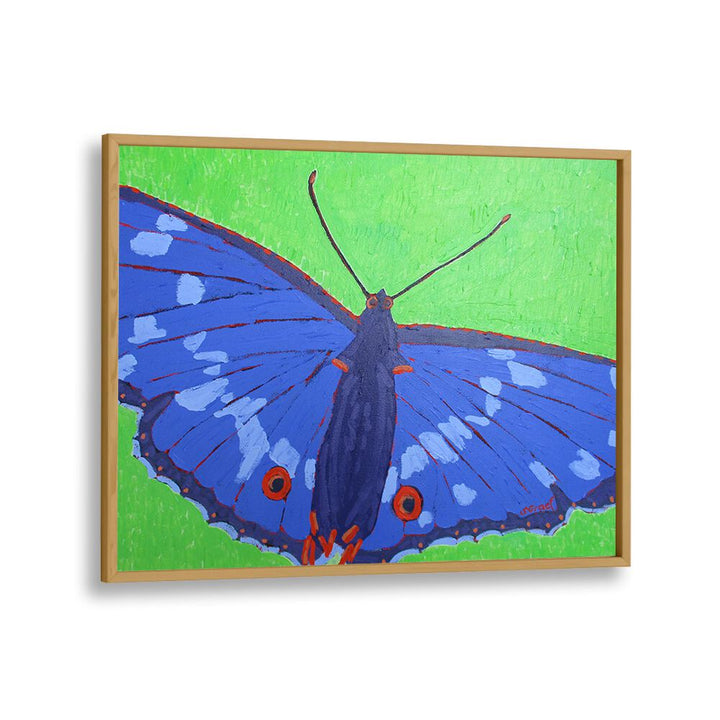 butterfly ii wildlife paintings in Oak Wood Plain Frame