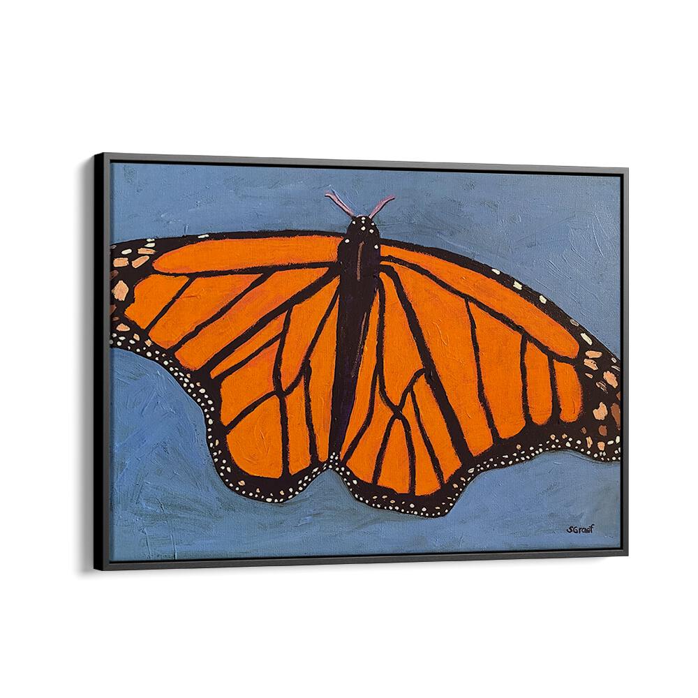 butterfly wildlife paintings in Black Floater Frame