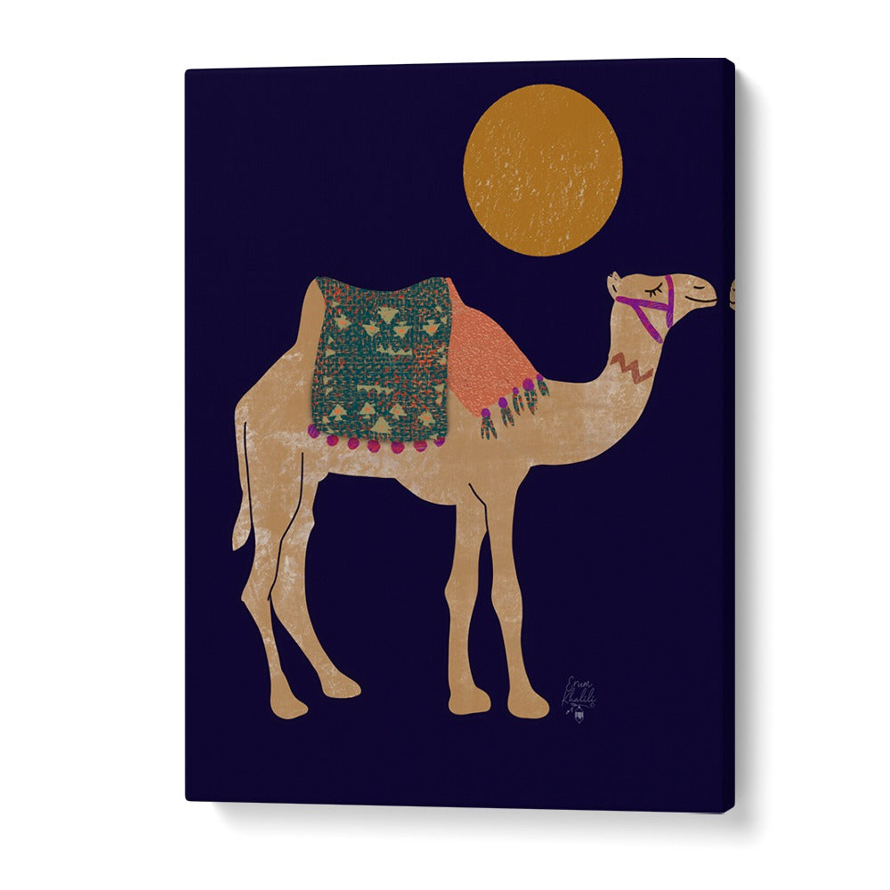 camel and moon Wildlife paintings in Gallery Wrap