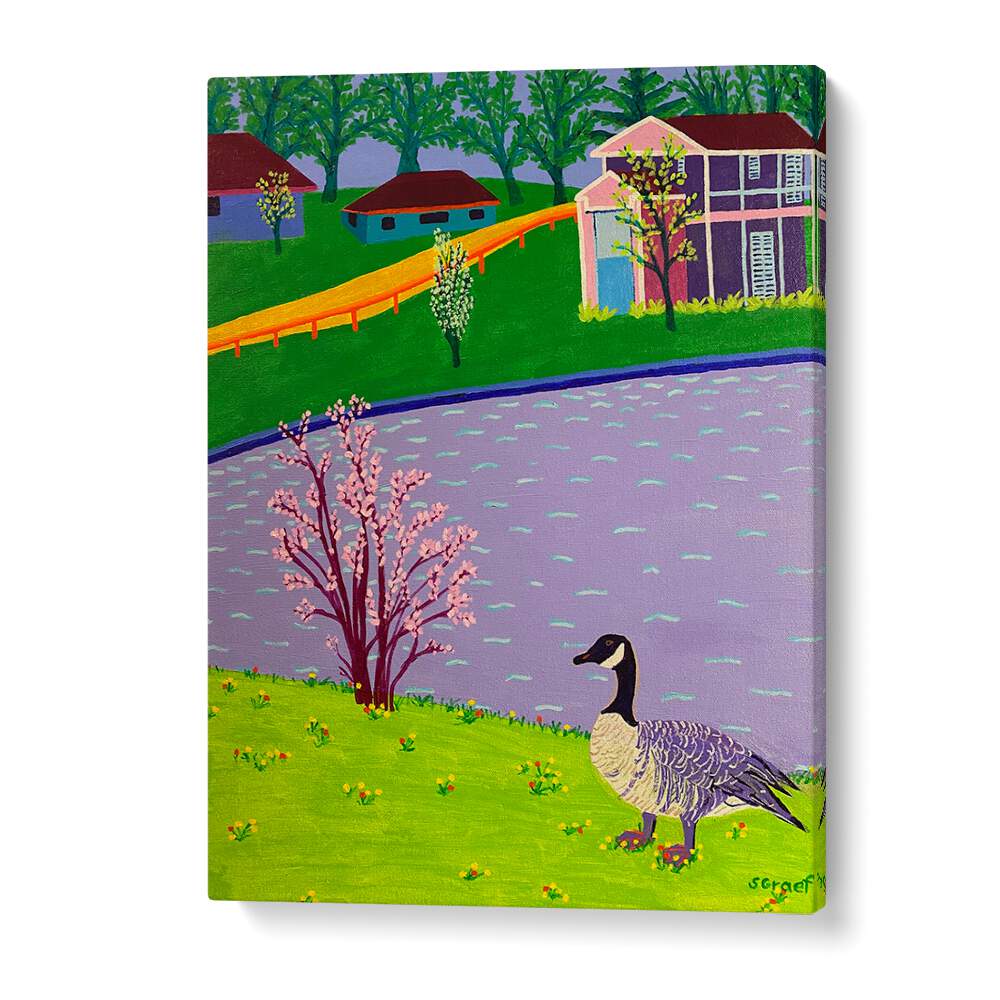 canadian goose landscape art prints in Gallery Wrap