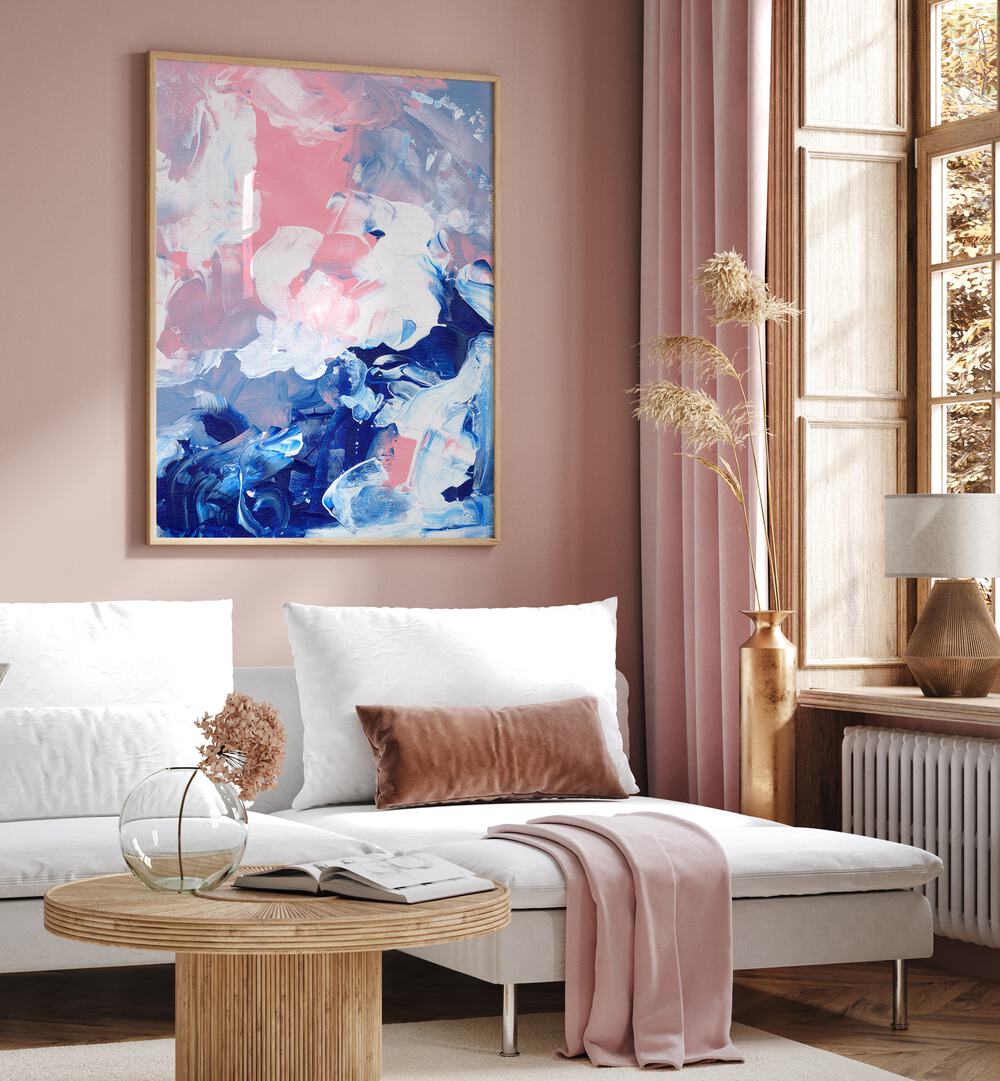 candy clouds by ejaaz haniff abstract art prints Artwork V placed on a wall